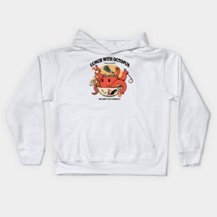 Cute Lunch With Octopus Ramen Noodle Kids Hoodie